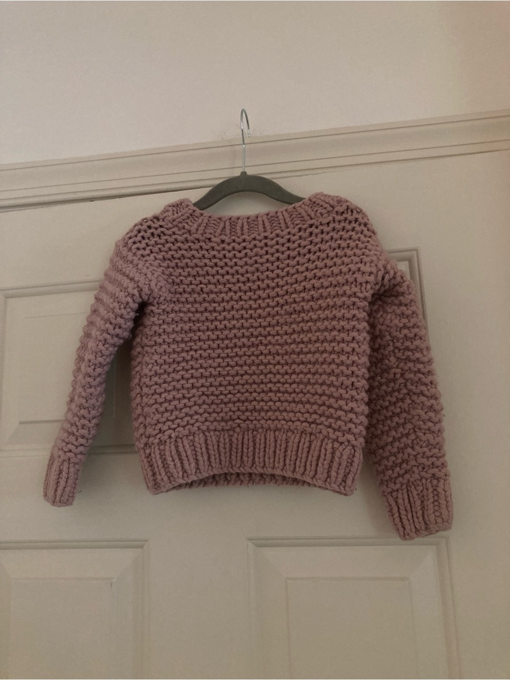 Stella McCartney Chunky Knit Crewneck Sweater in Dusty Rose